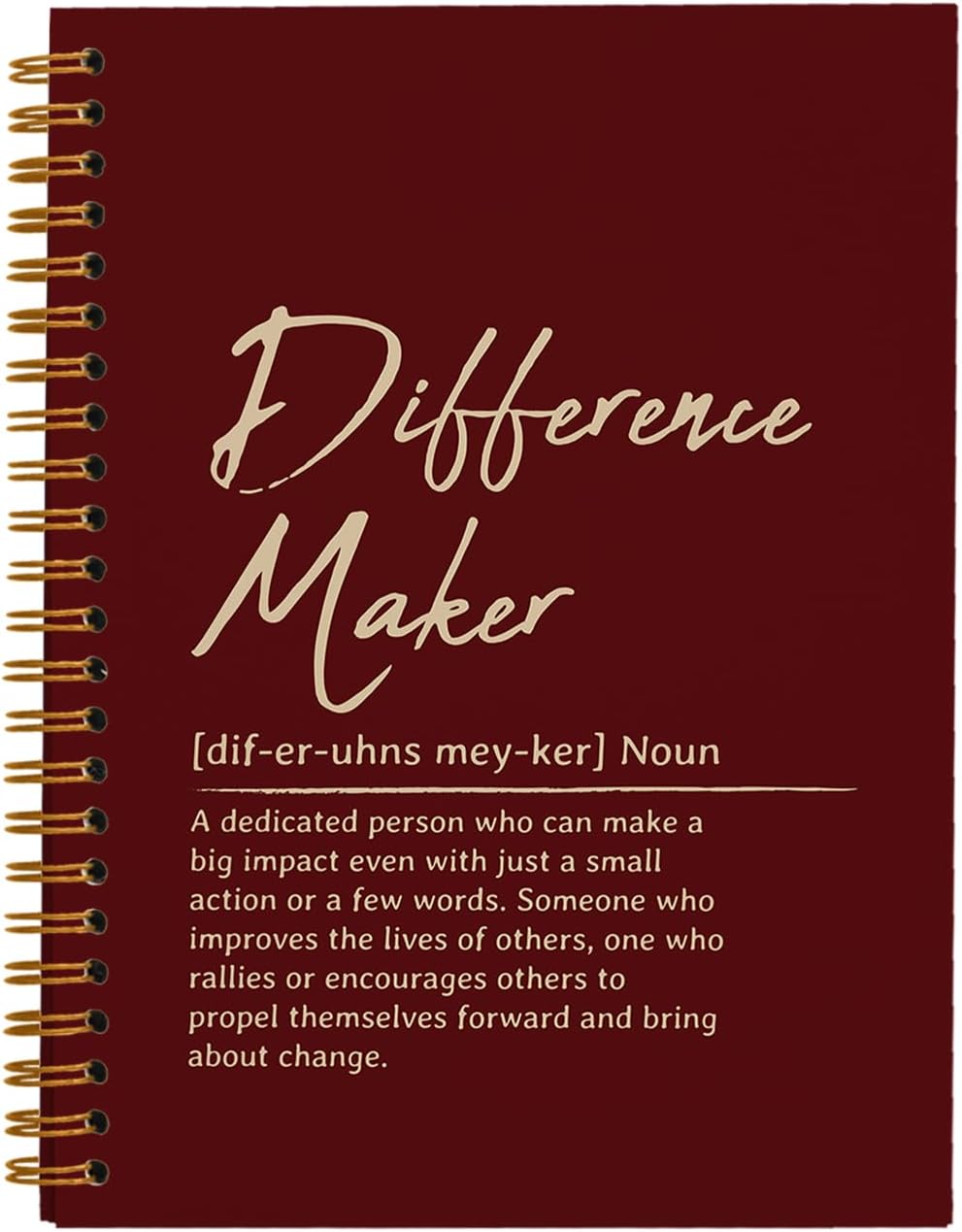 OXW Red Meeting Notebooks for Work, Difference Maker Gift Office Work Notebook Journal for Writing Note Taking, Thank You Gifts for Women Men Leader Boss Mentor Manager Principal, 5.5"x8.3"