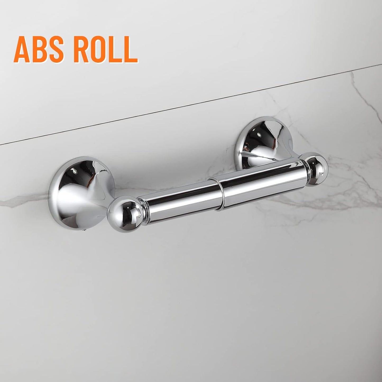 BGL Bathroom Hardware Set, Chrome Adjustable Expandable Towel Bar 4-Piece Bathroom Accessory Set Wall Mounted Robe Hook Toilet Paper Holder Towel Ring Towel Bar