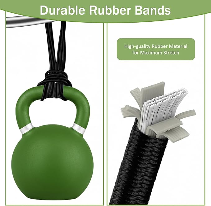 Trash Can Rubber Bands Set of 5, Heavy-duty Trash Can Bands, Fits 13-30 Gallon Bins, Garbage Can Rubber Bands （Black White Blue Green Light Gray）