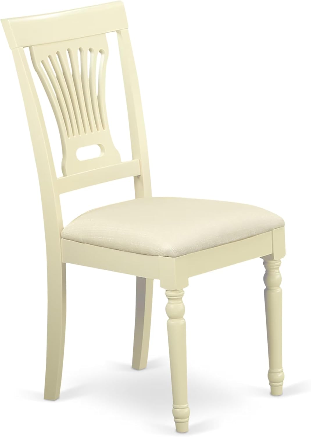 East West Furniture HLPL5-BMK-C 5 Piece Modern Dining Table Set Includes a Round Wooden Table with Pedestal and 4 Linen Fabric Kitchen Dining Chairs, 42x42 Inch, Buttermilk & Cherry