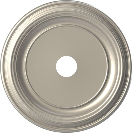 22Od X 3 1/2Id X 1 1/2P Traditional Thermoformed Pvc Ceiling Medallion (Fits Canopies Up To 13 1/2), Bright Coat Aluminum