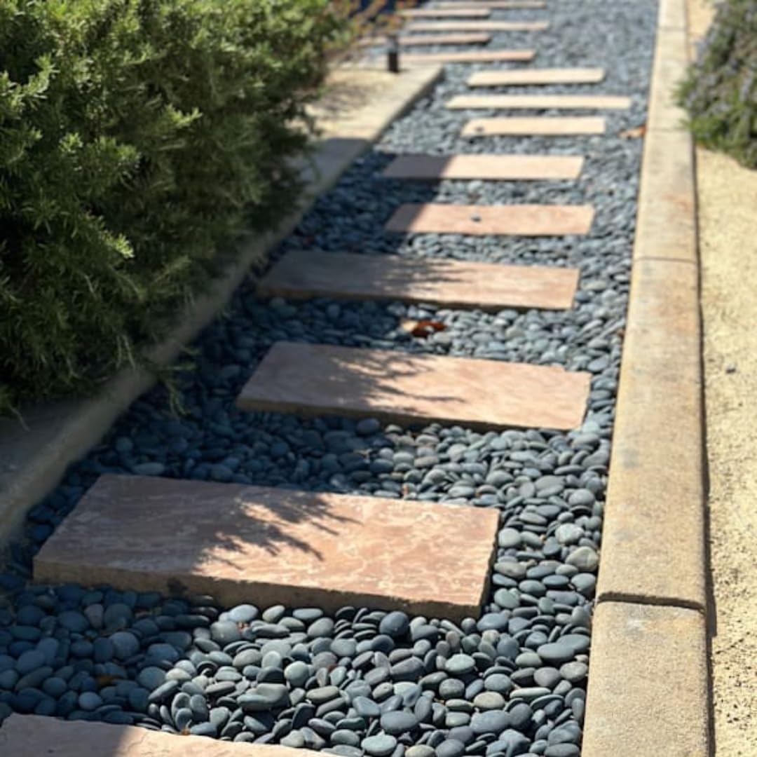Unpolished River Rocks in Bulk - Beautiful Natural Mexican Beach Pebbles & Stones Ideal for Landscaping, Garden, Pathways, Aquarium. Hand Chosen from Baja Peninsula