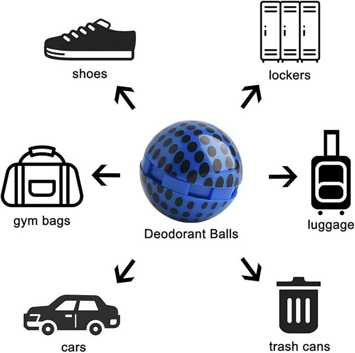 Shoe Deodorizer Balls Sneaker Deodorizers Balls Odor Eliminating for Shoes 6 Packs