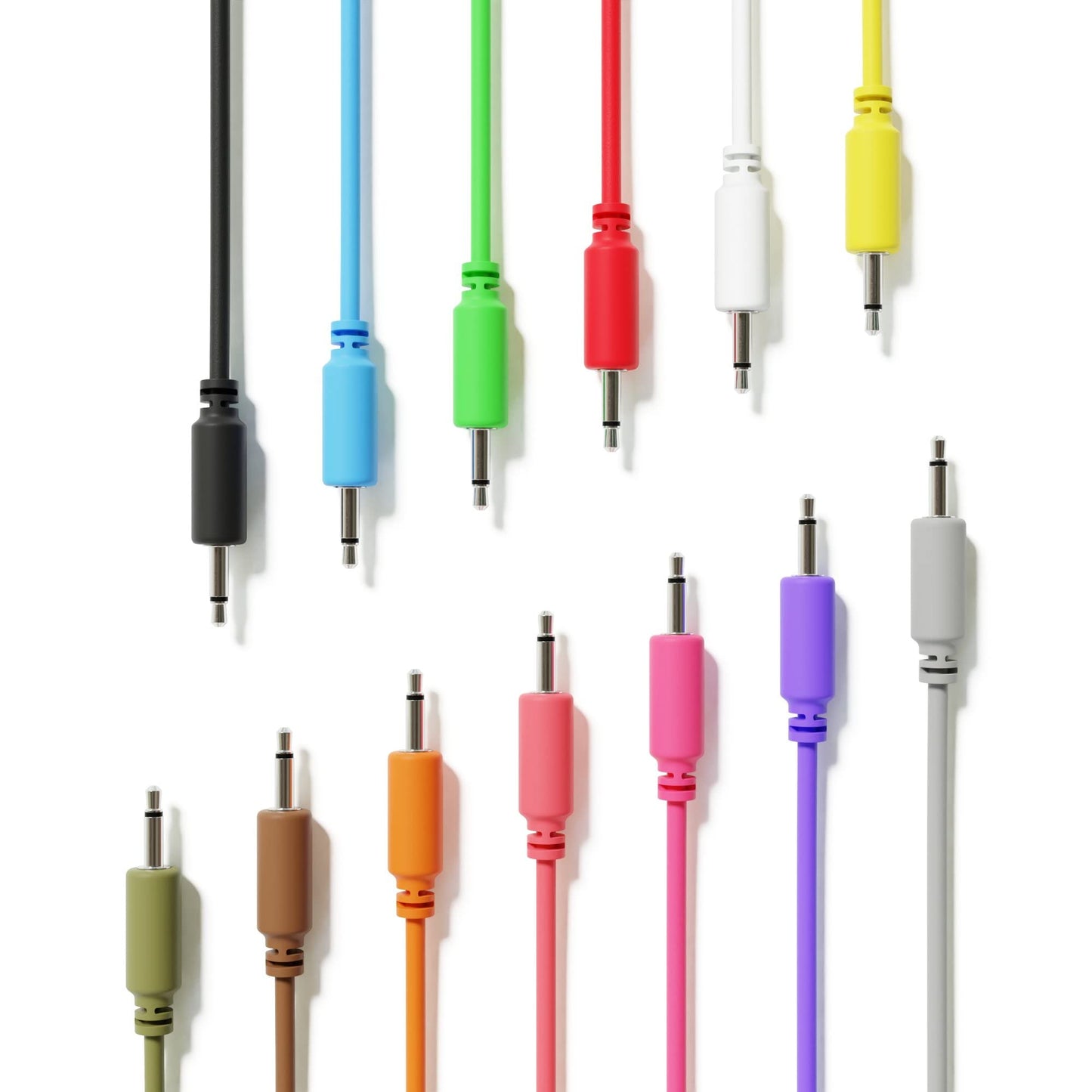 Excelvalley - Mono Modular Patch Cables Ts 3.5Mm 1/8 Inch Eurorack Synthesizer [10-Pack | 20 Cm - 7.87]