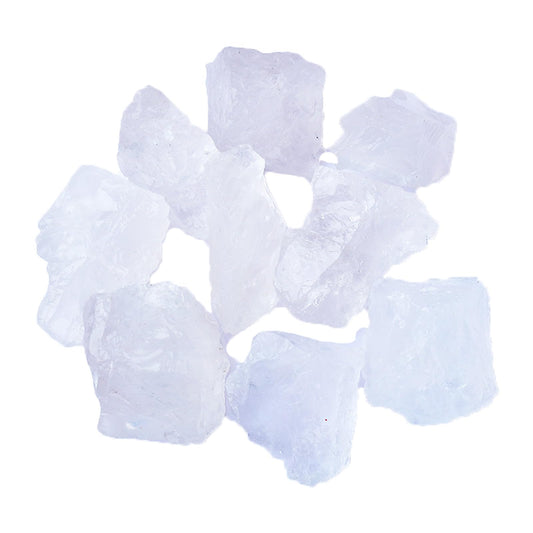 Raw Crystals, Large 1.2-2.0" Healing Crystal Natural Rough Stones for Intuition,Chakra,Meditation,Decoration,Polishing,Energy Work (White Crystal, 3.5oz-1.2-2.0"raw Crystals)