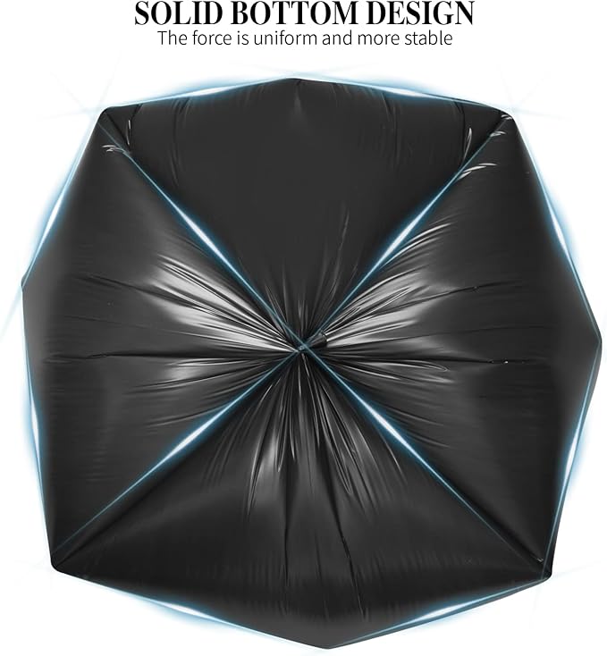 5 Rolls Small Trash Garbage Bags, 4 Gallon Strong Thin Material Disposable Kitchen Garbage Bags, Durable Plastic Trash Bags for Office Home Bedroom Garden Waste Bin, 100 Counts (Black)