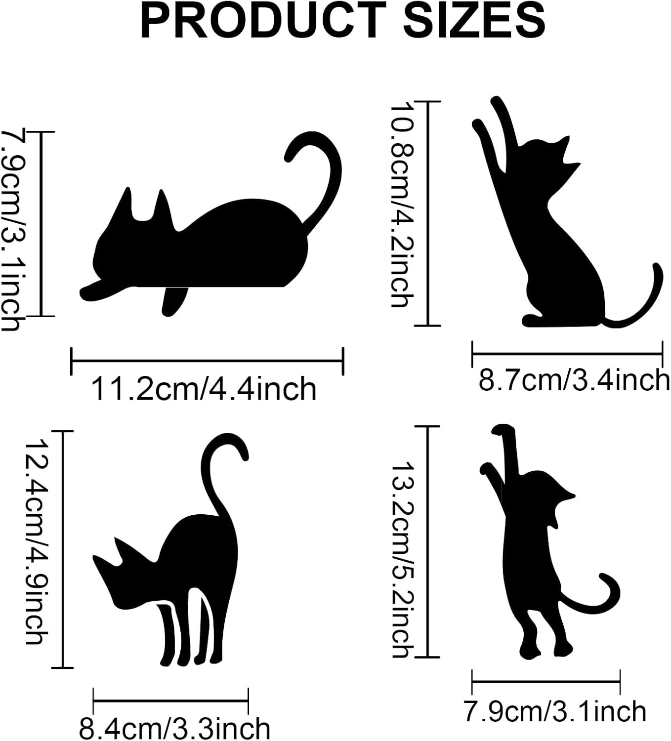 MAYJOYDIY 6pcs Cat Playing Stencils - 66inch Mice Fish Butterfly Drawing Painting Stencil with Paint Brush - Reusable Cute Cat Paw Templates for Wall Window Home Decor DIY Crafts Ornaments