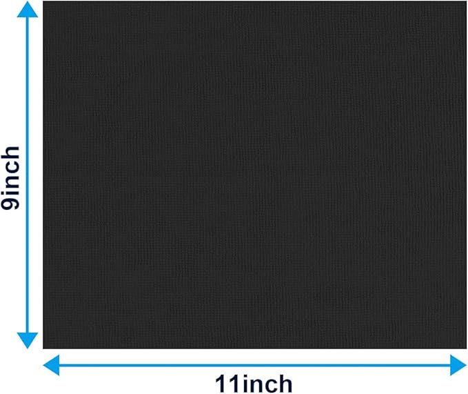 GLIMGLINT Microfiber Cleaning Cloth, 100 Pack Shop Towels, Lint-Free, Ultra Absorbent Reusable or Disposable Microfiber Cloths for Kitchen, Car, Cleaning Rags, 11" x 9", Black