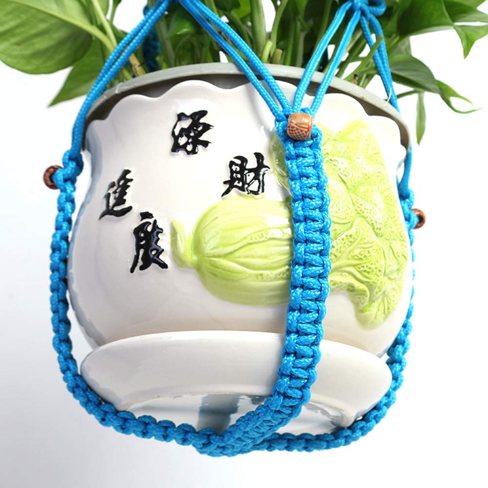 Vpang 2 Pack Macrame Plant Hanger, Outdoor Indoor Hanging Planter Basket Flower Pot Holder Nylon Rope Home Decor 41 Inch (Blackish Green)