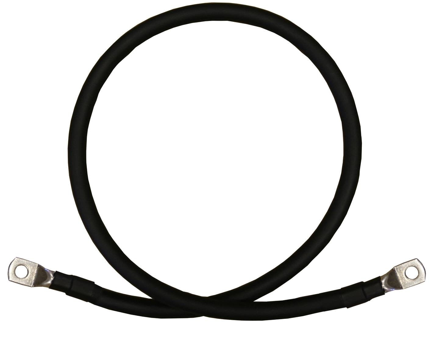 2 Awg Gauge Red + Black Pure Copper Battery Inverter Cables Solar, Rv, Car, Boat 18 In 5/16 + 3/8 Lugs