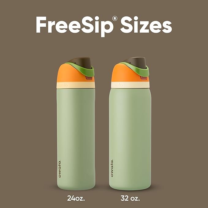 Owala FreeSip Insulated Stainless Steel Water Bottle with Straw, BPA-Free Sports Water Bottle, Great for Travel, 32 Oz, Camo Cool | Insulated, with Straw, for Sports, Travel, and School, BPA-Free