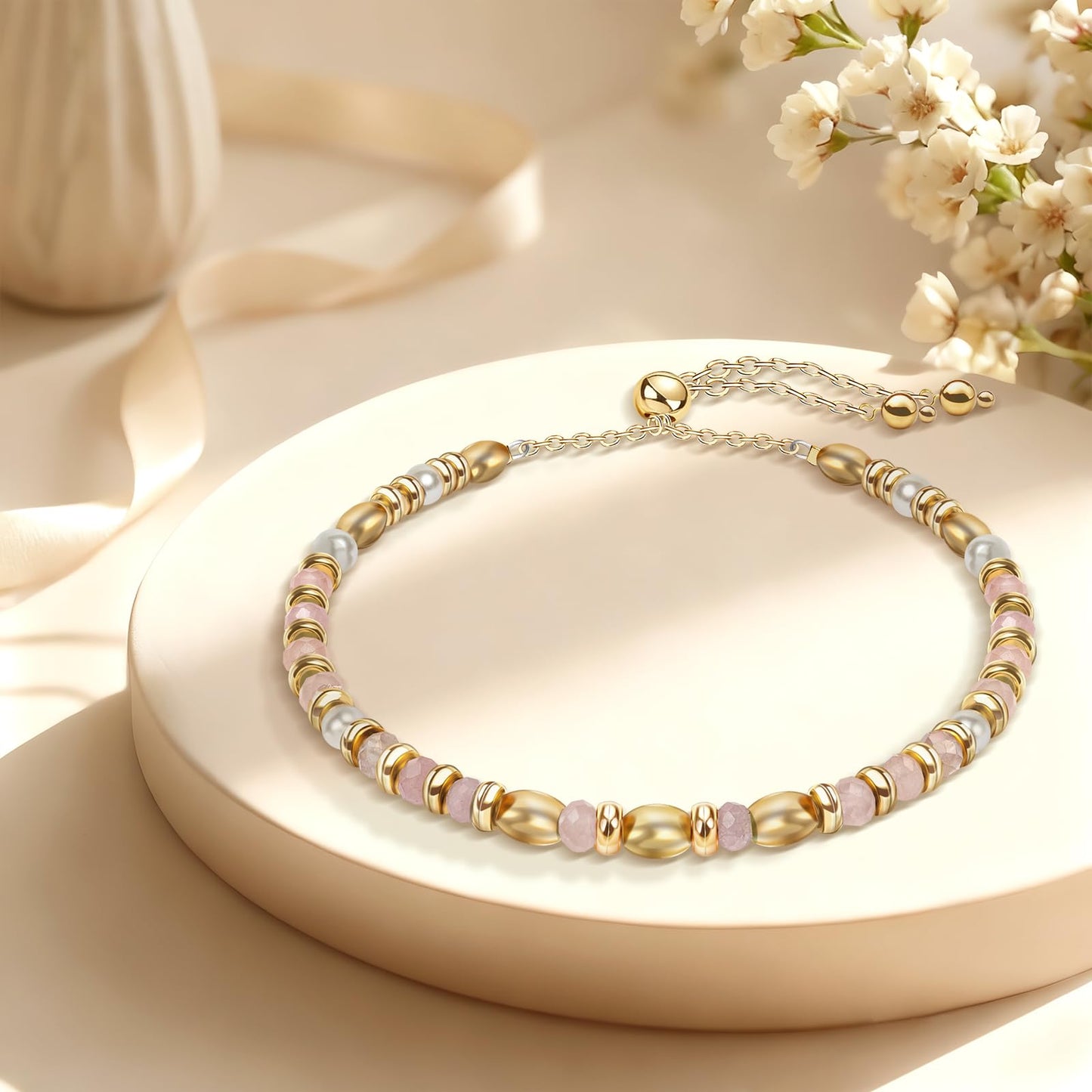 AGOT Bracelet Gifts for Women: Healing Natural Crystal Bracelets with Positive Affirmations - Get Well Soon Gift for Mom Aunt Daughter Best Friends Sister Birthday Christmas Valentine's Day Graduation Jewelry