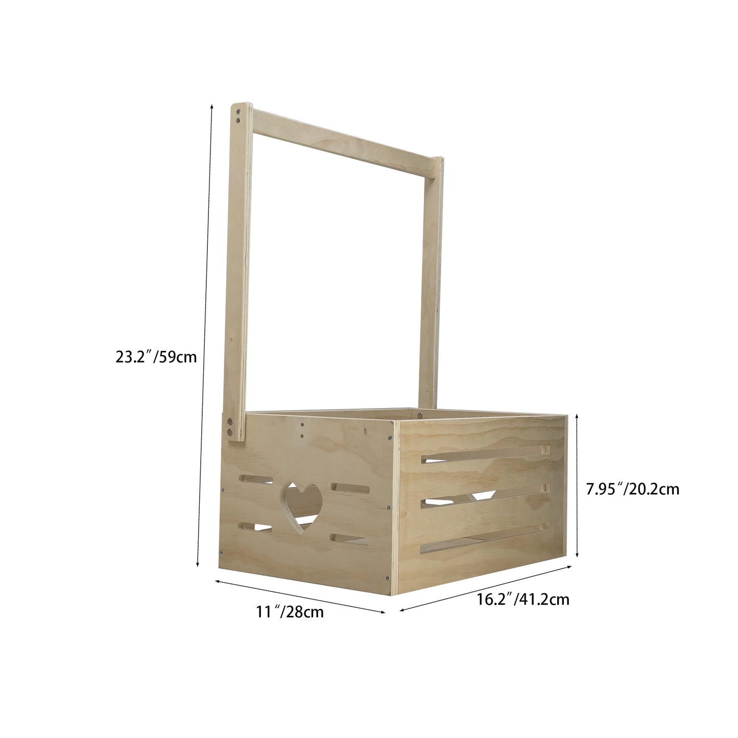 ARTAWEIN Wooden Baby Shower Crate Closet Clothes Hangers Dividers Large Gift Basket Boys Girls Wood Box Storage Display Handles Ivy Garland Welcome Gifts New Parents