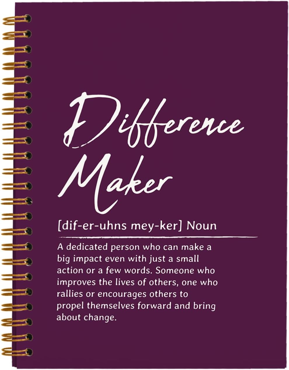 OXW Purple Meeting Notebooks for Work, Difference Maker Gift Office Work Notebook Journal for Writing Note Taking, Thank You Gifts for Women Men Leader Boss Mentor Manager Principal, 5.5"x8.3"