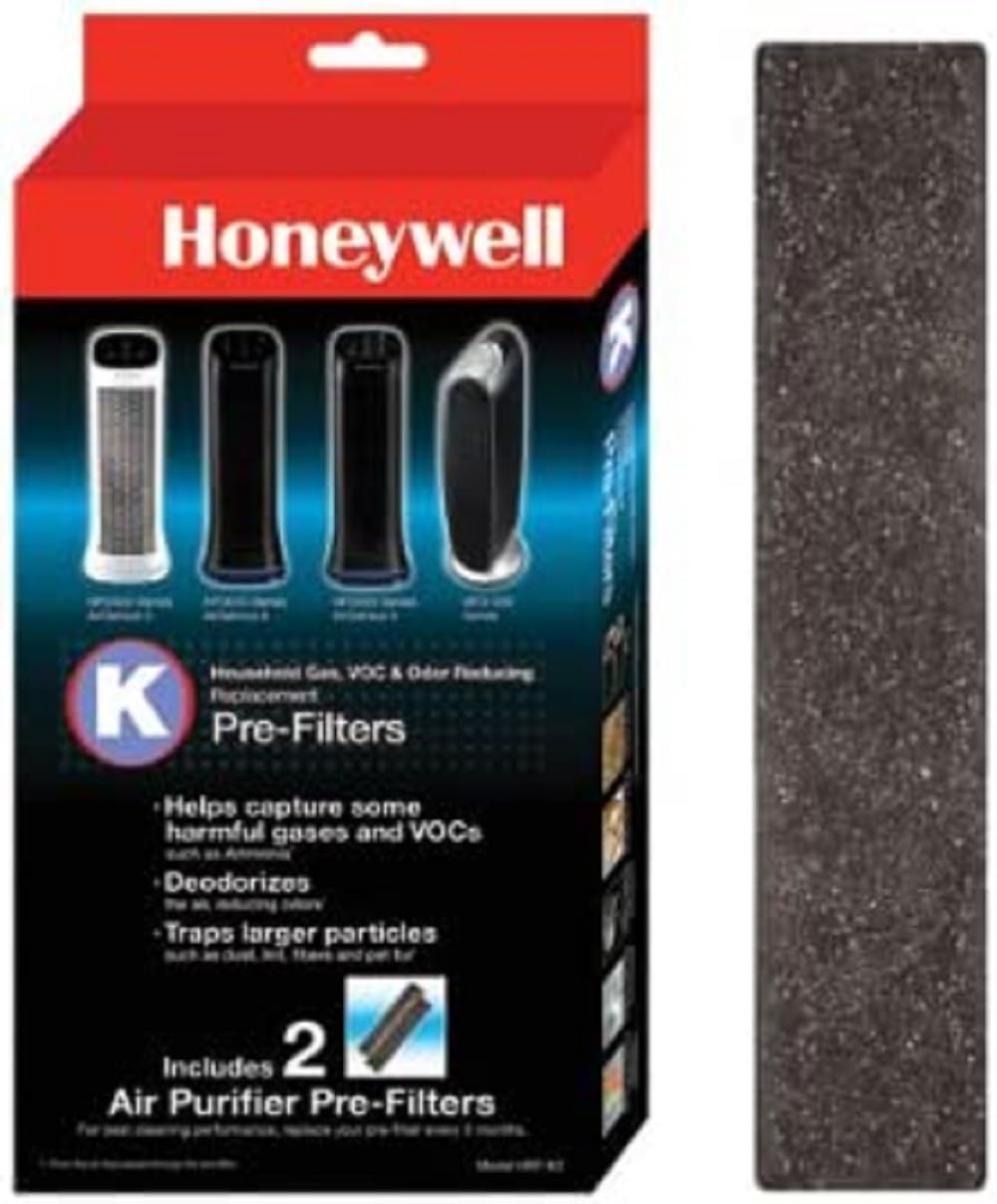 Honeywell Hrf-K2 Household Odor & Gas Reducing Pre-Filter (Filter K) - 2 Pcs - For Air Purifier