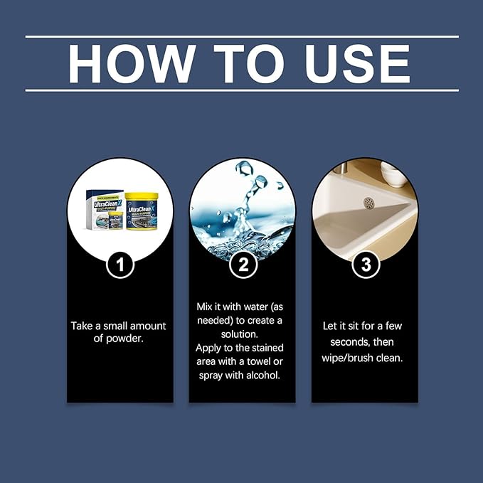 Powder Cleaner - Powered Cooker Degreaser, Toilet Cleaning Powder For Bathroom Kitchen Household Glass Sink Oven Bathtub Wall Floor Bowl