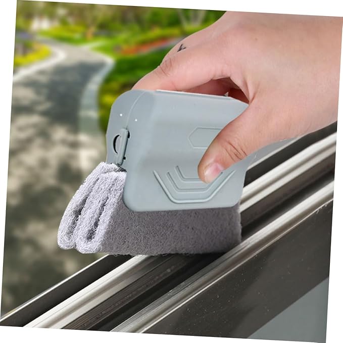 Angoily 3pcs Window Groove Cleaning Brush Set with Flexible Soft Bristles for Precision Cleaning of Narrow Gaps Crevices and Sliding Door Tracks Multipurpose Household Scrubber Tool for