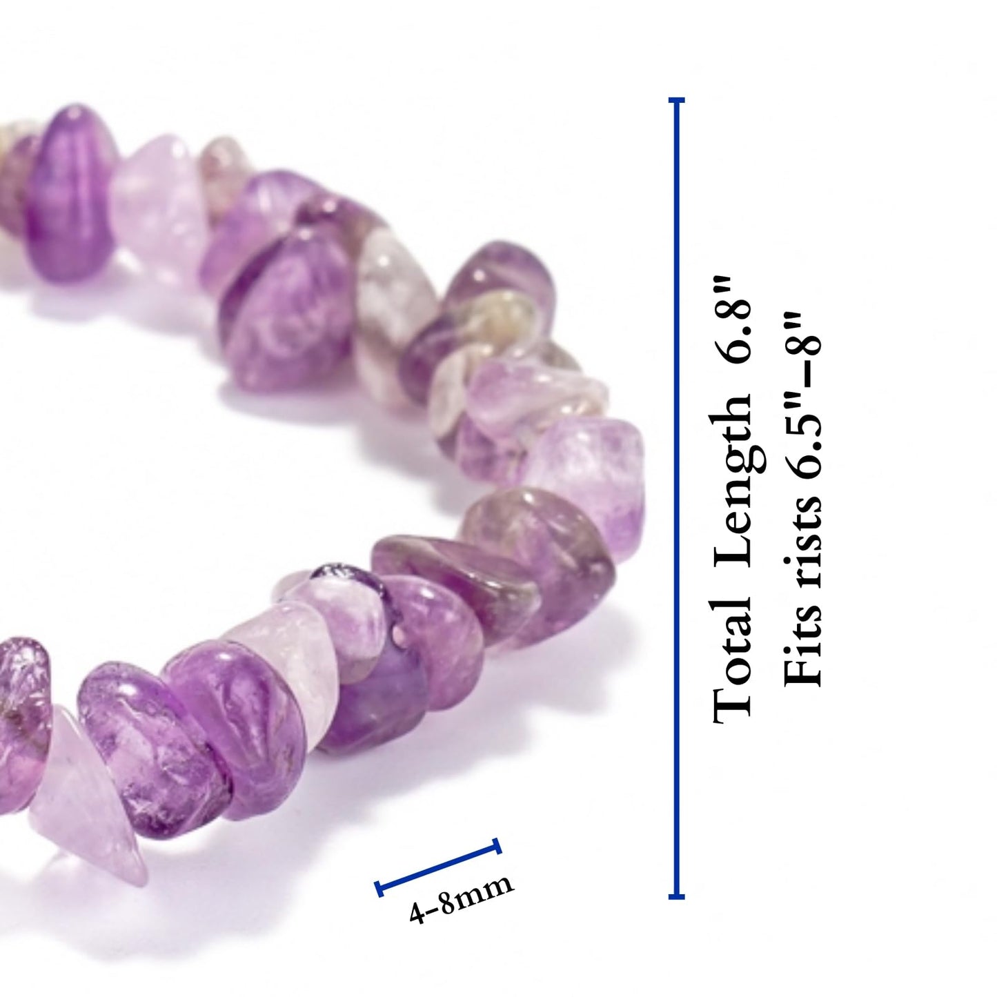 Herxion Amethyst Bracelet for Women - Natural Purple Gemstone Raw Irregular Chips Beads Stretch Healing Crystal Bracelets- Stone of Wisdom, Emotional Balance & Energy Guardian