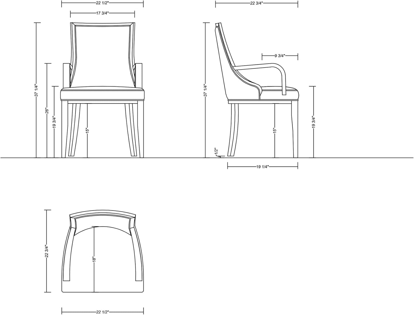 Manhattan Comfort Grand Faux Leather Dining Chair with Arms, Padded Wingback Seat, Fine Rectangular Stitching and Solid Wood Frame, Set of 1, Light Grey