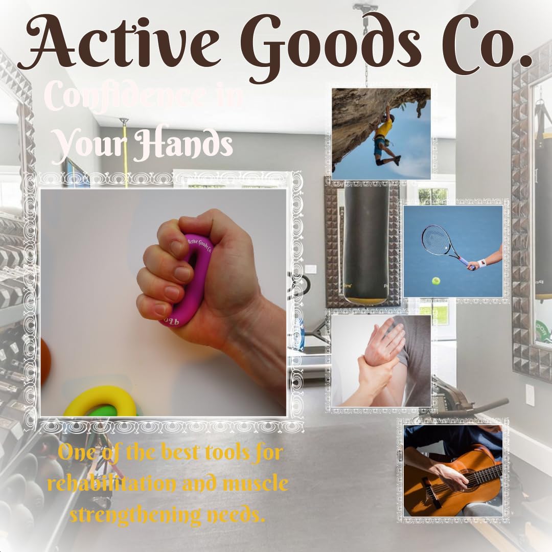 ActiveGoodsCo Hand & Forearm Exerciser - Single ring or Set, Resistance 10-120Lb, Diameter 2.5-3,5in. Visit to see more options (200Lb Single Ring Diameter 3.5in)