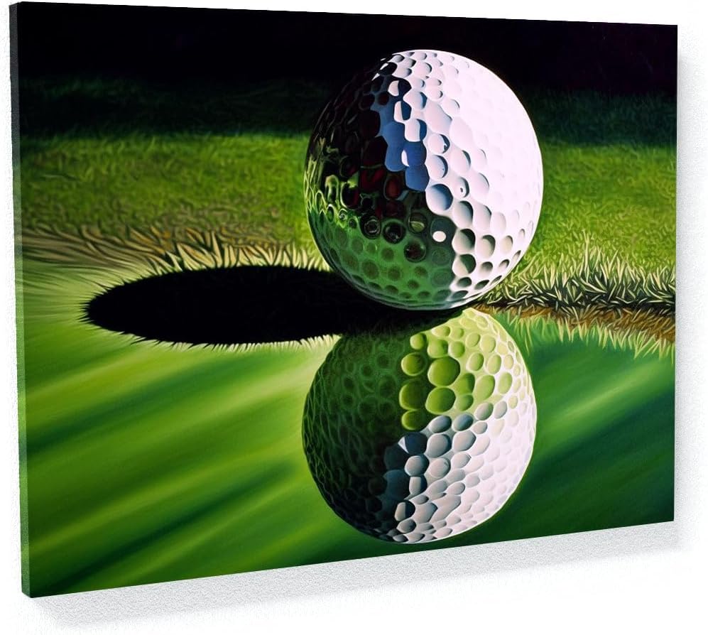 Sense Canvas Golf Ball Green 2 Canvas Art - Home Decor Wall Art Print Poster Painting X-Large 48x36 / 1.5"