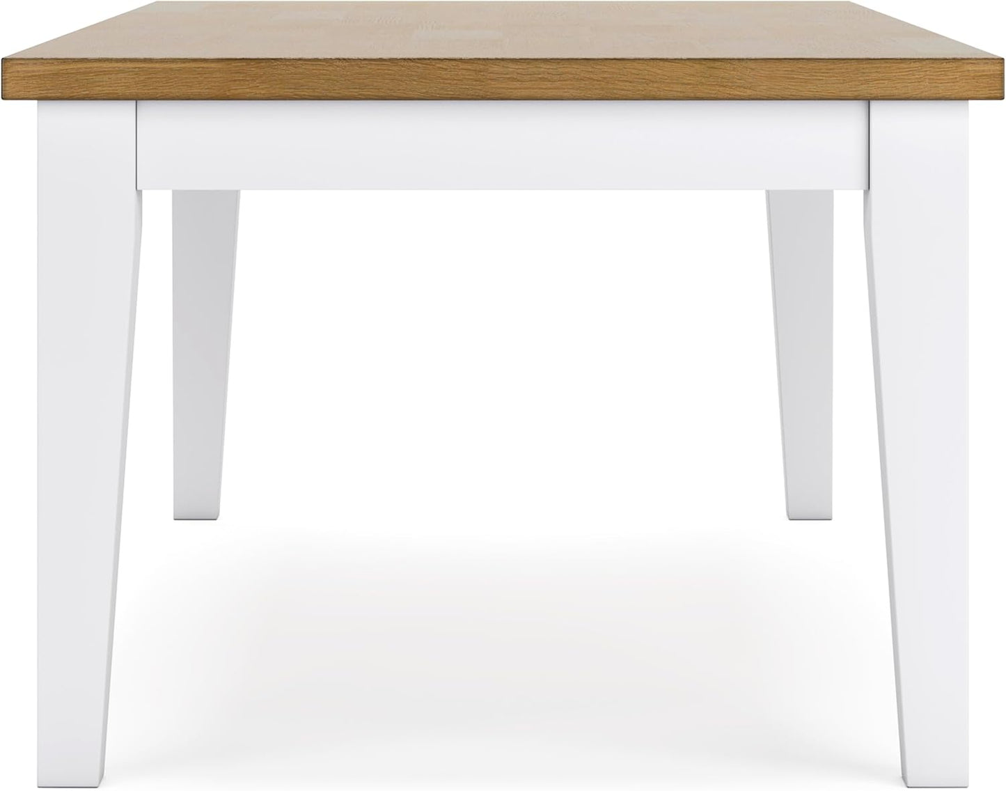 Signature Design by Ashley Ashbryn Casual Dining Table with 4 Felt-Lined Drawers for 8 People, White & Light Brown