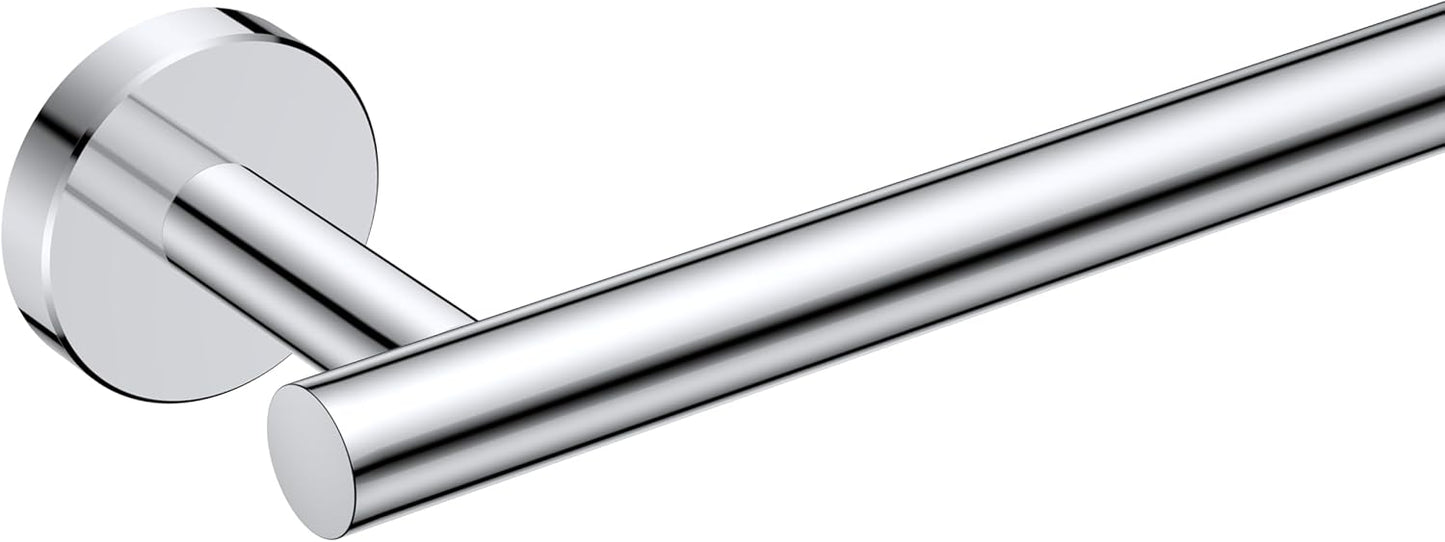 FORIOUS Towel Bar Wall Mounted, Stainless Steel Towel Racks for Bathroom, Includes Wall Mounting Hardware (Chrome, 26 Inch)