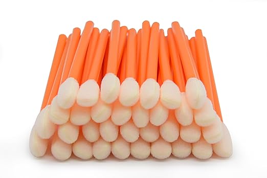 200 Pcs/Orange / 3.66 inch Foam Swab Cleaning Swab Foam Tips Sponge Stick for Inkjet Printer Print Head Camera Optical Lens Optical Equipment