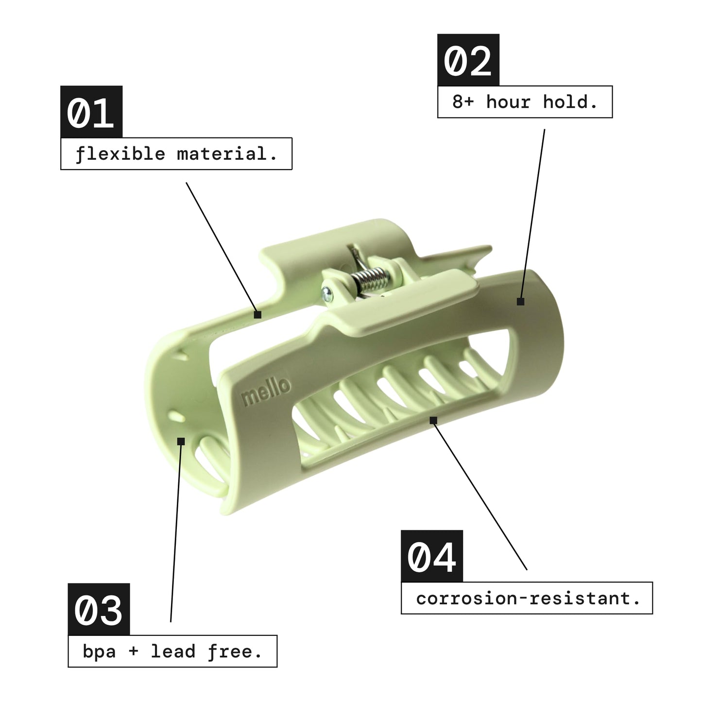 The Original Mello Hair Claw Clip Squishy Claw Clip Made in Korea Patent Pending 30021976 (Dark Brown, Medium)
