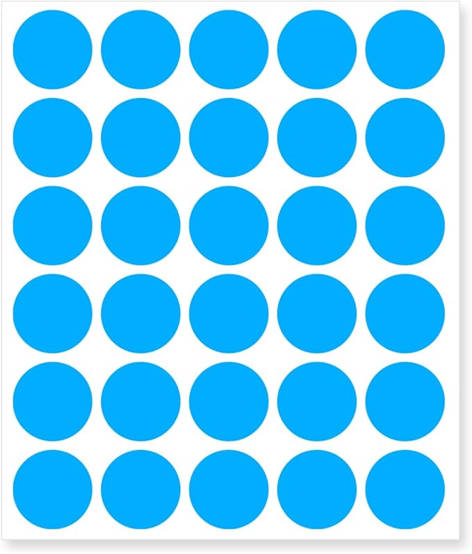 0.75 Inch Removable Color Code Dot Sticker Round Labels,Garage Sale Stickers Price Tags Label Blank Yard Sale Circle Dot Stickers(1050 Pack,Blue)
