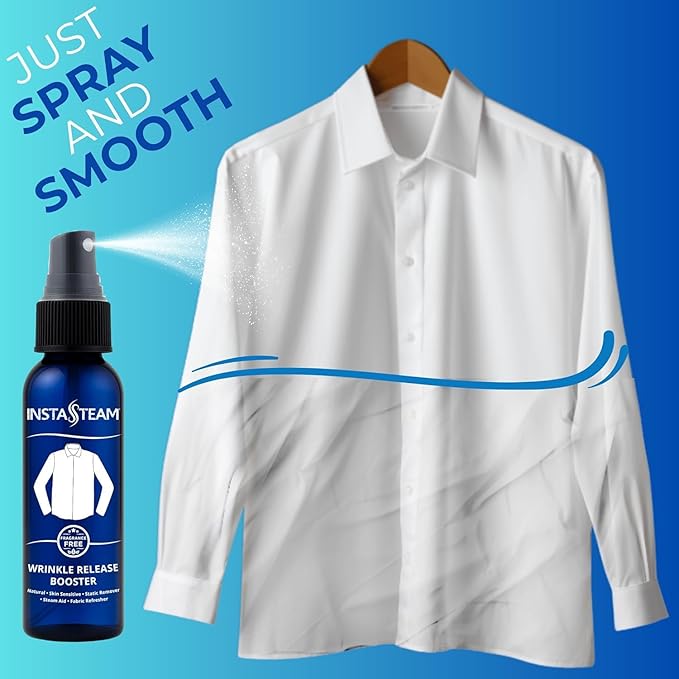 Anti-Static Wrinkle Releaser Spray - Unscented Travel Size Static Sprays for Clothing - Wrinkle Free Fabric Refresher Spray - Wrinkle Spray For Clothes, 3 Fl Oz (Pack of 3)