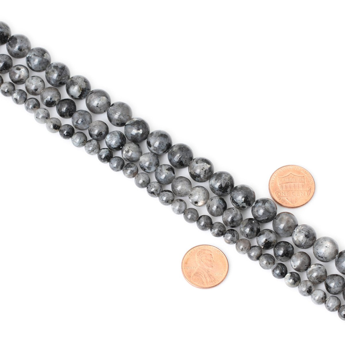 CHEAVIAN 35PCS 10mm Natural Black Labradorite Gemstone Round Loose Beads Crystal Energy Stone for DIY Jewelry Making 1 Strand 15"