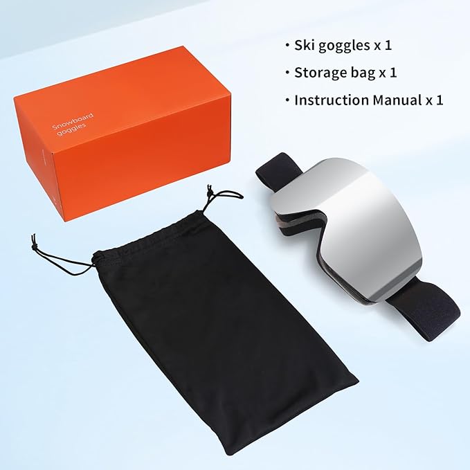 Ski Goggles OTG Snow/Snowboard Goggles Snowboarding Goggles Over Glasses Ski Goggle for Men Women Adult