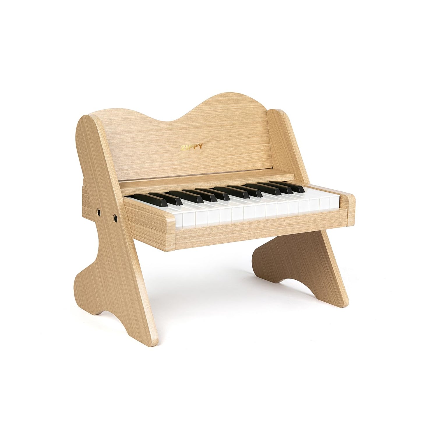 ZIPPY Kids Piano Keyboard, 25 Keys Digital Piano for Kids, Volume Adjustable, Mini Music Educational Instrument Toy, Wood Toy for Toddlers Girls Boys (Oak)