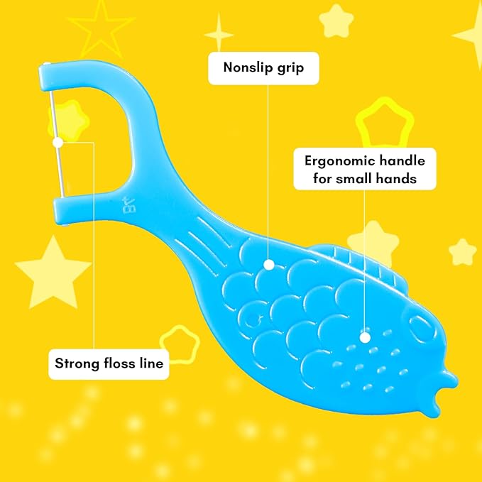 FAMILIFE Kid Floss Picks, 120 Pcs Kid's Dental Floss Pick Without Fluoride, Kid Flossers with 4 Travel Handy Cases, Helps to Fight Tooth Decay and Keep Your Kids’ Teeth Clean