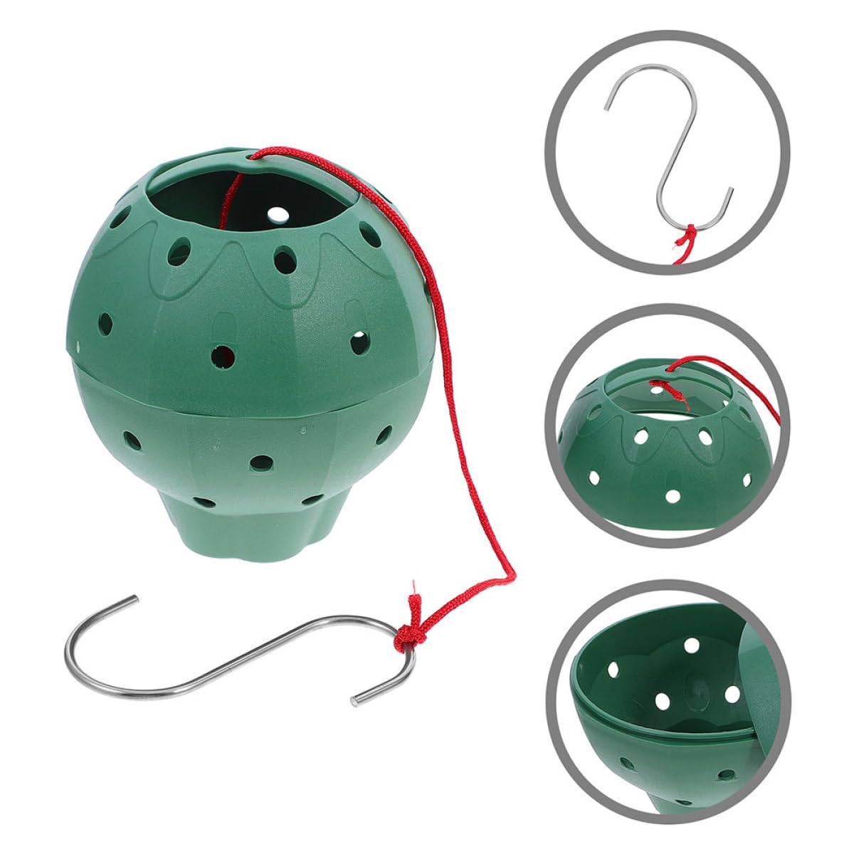 UTHCLO 5pcs Plastic Hanging Plant Pots with Multi-Opening Design for Succulent, Indoor and Outdoor Use, Strawberry Jar Style Seedling Containers for Patio Gardening