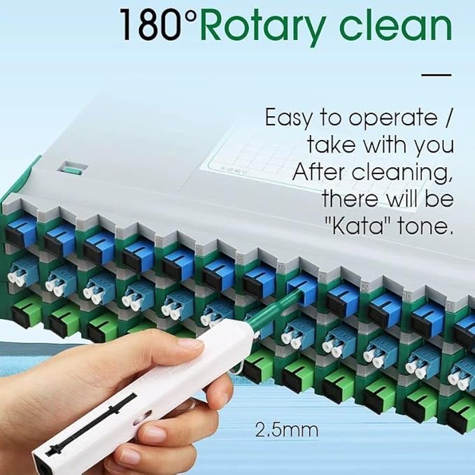 Fiber Cleaner,5PCS Fiber Optic Cleaner Pen for 2.5mm Ferrules SC,FC,ST,SC/APC and FC/APC,800+ Clean Times