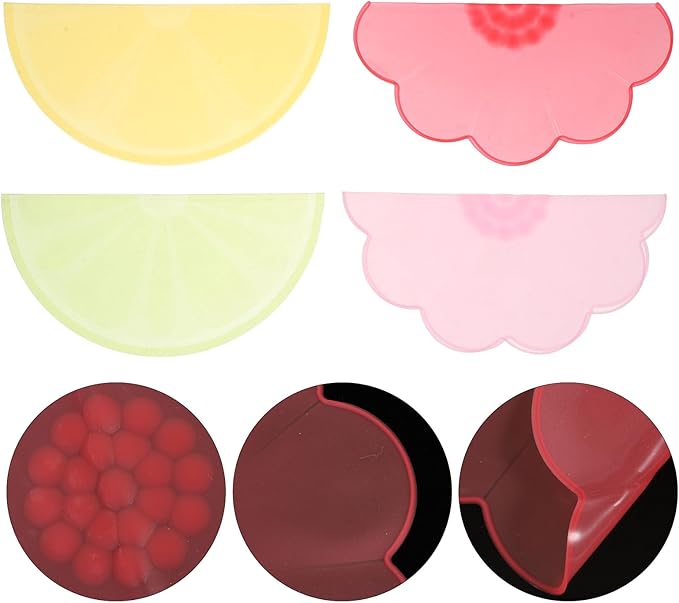4pcs Silicone Stretch Lids for Bowls Food Grade Flexible Seal Covers Reusable Bowl Covers for Kitchen Oven Microwave Refrigerator Food Preservation