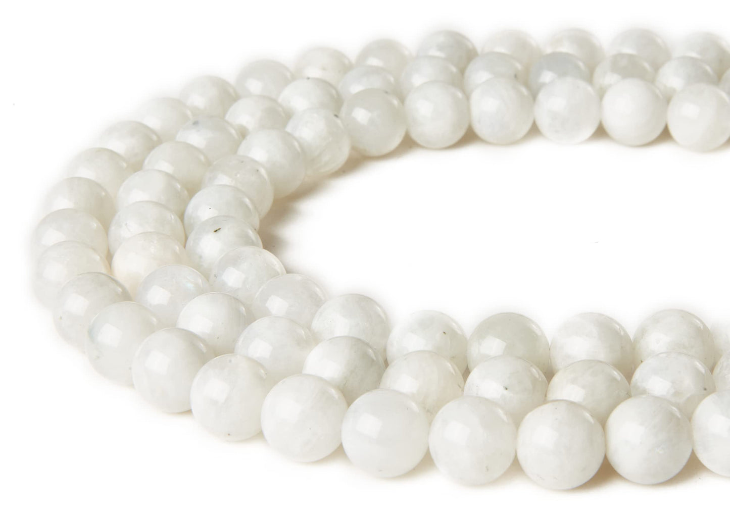 35pcs 10mm Moonstone Beads Natural Gemstone Beads Round Loose Beads for Jewelry Making
