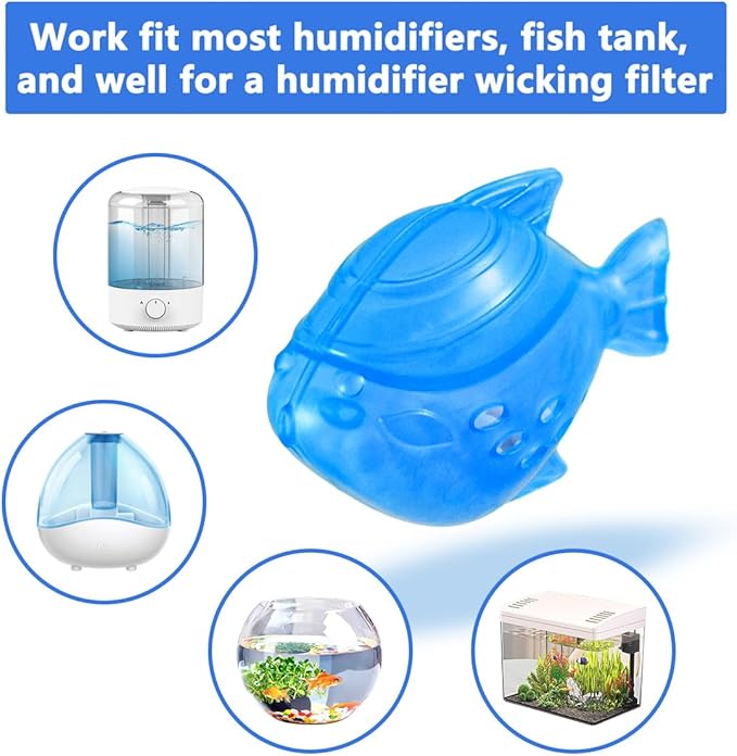 Humidifier Tank Cleaner, Raipoment Universal Humidifier filters fish Compatible with Drop, Droplet, Adorable, Warm&Cool Mist Humidifiers,Fish Tank,10pcs (Blue)