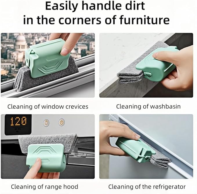Magic Window Track Cleaner, 2024 New Window Groove Cleaning Brush Tools Set, Creative Cleaner Brushes Tools for Window lides Gaps, Sliding Door Track, Tile Lines Shutter Car Vents (Mixed, 3PCS)