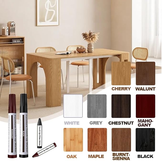Repair Pen Wooden Furniture Floor Scratch Repair Markers and Wax Sticks Set of 21 for Stains, Scratches, Wood Floors, Tables, Desks, Carpenters, Bedposts, Touch Ups, and Cover Ups