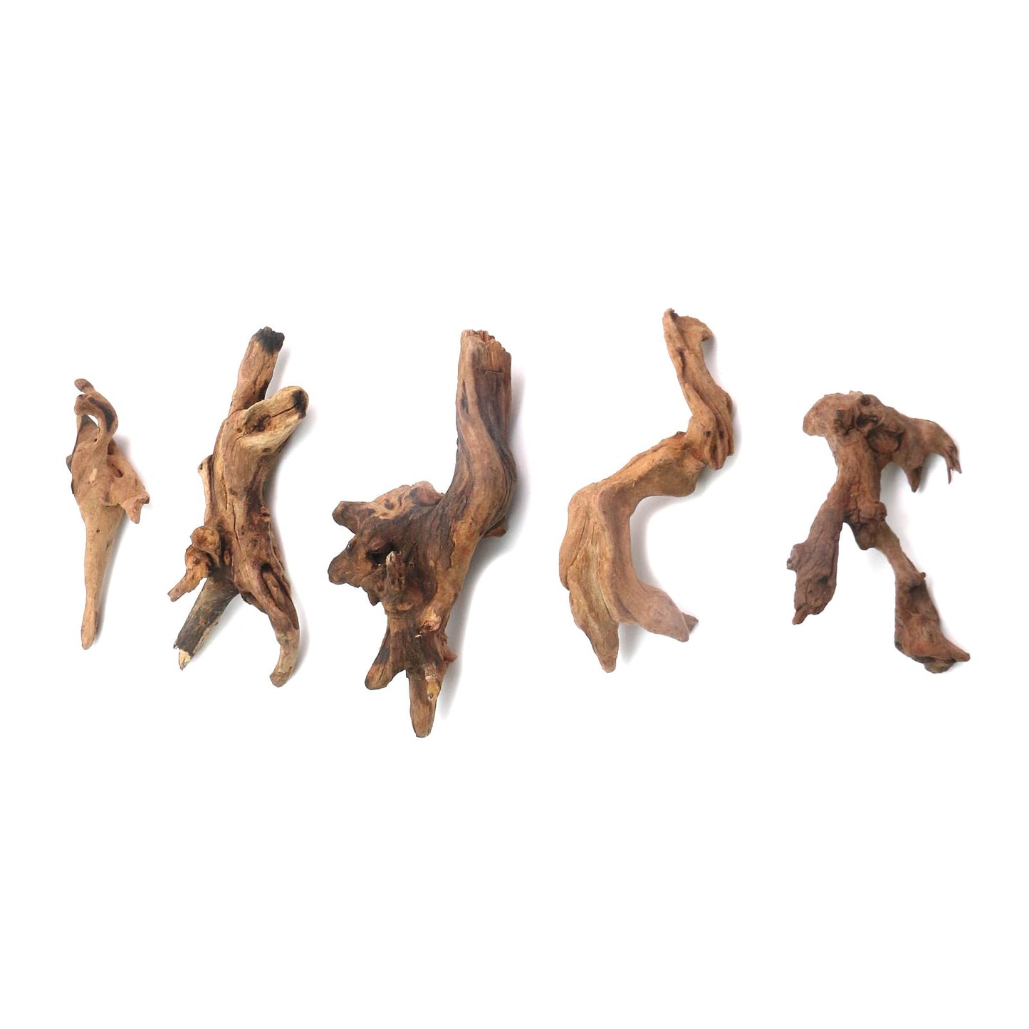 Tsnamay 5Pcs Real Natural Driftwood for Aquarium, Aquarium Decor Wood Freshwater Fish Tank Reptile Driftwood Branch Length 3.93" to 5.9"