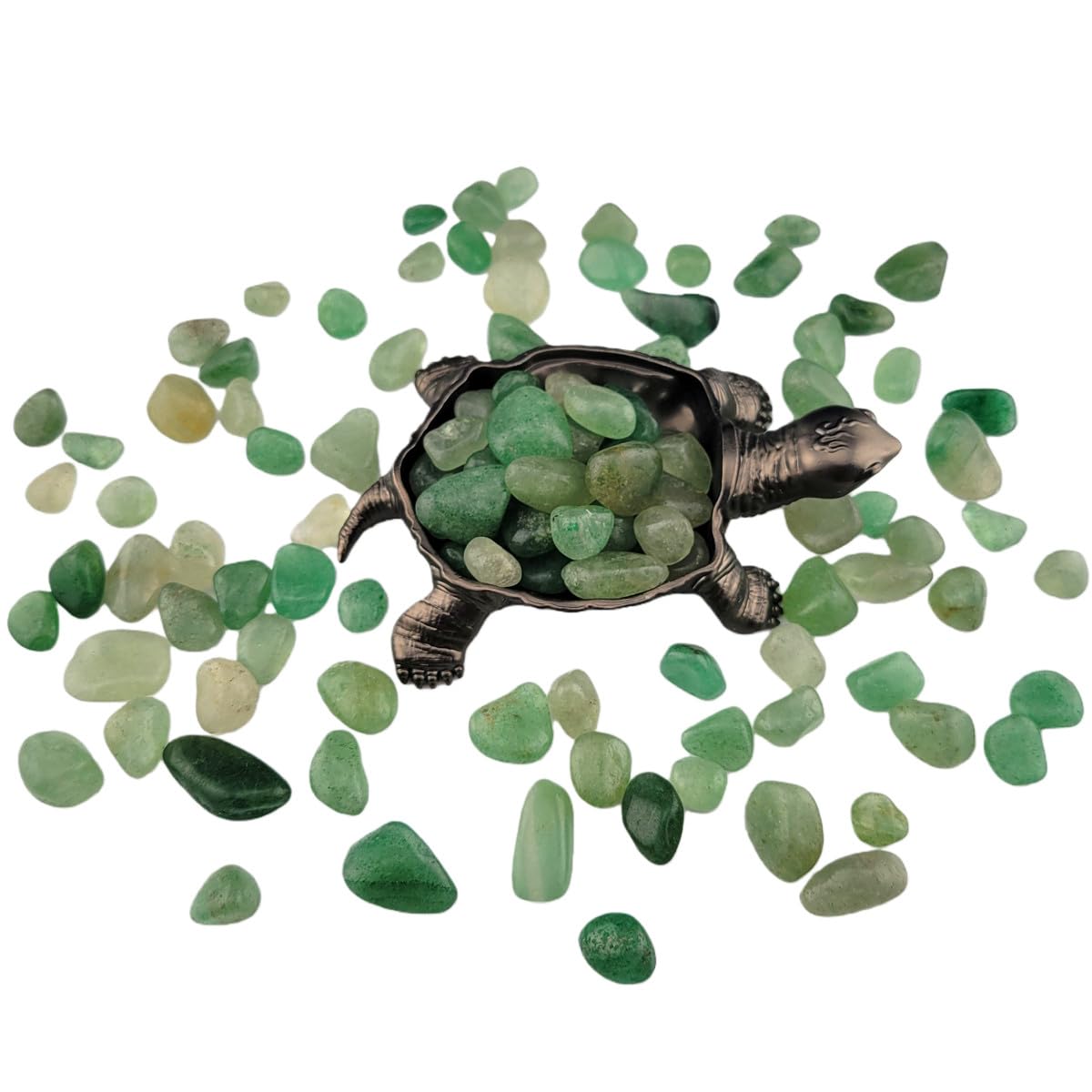 1,000 Carats Handpicked Tumbled Stones Crystals Chips Bulk Pocket Stones for Healing, Reiki, Meditation, Witchcraft and Home Decorations (Green Strawberry Quartz)