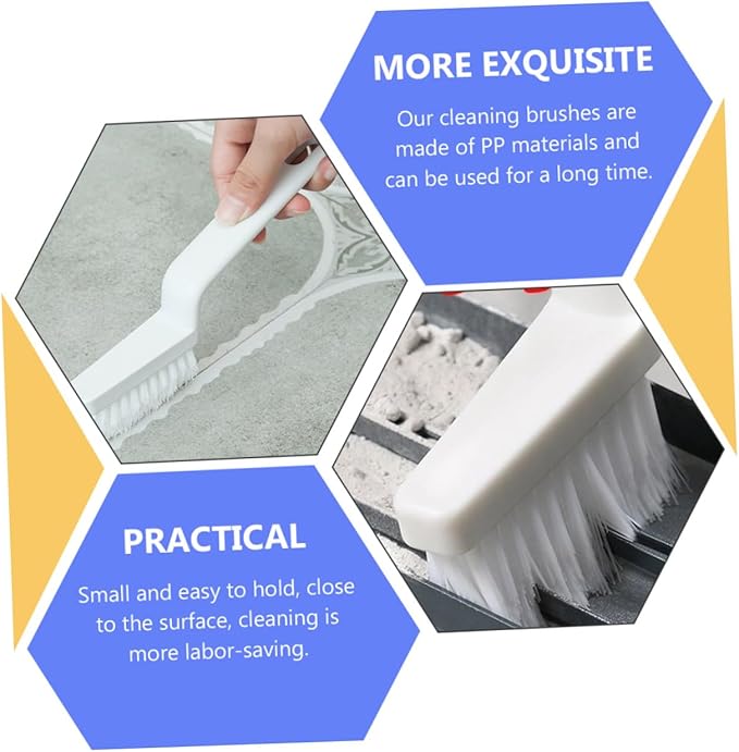 5pcs Multifunctional Crevice Cleaning Brush for Household Gaps and Corners PP Material Handheld Floor and Window Track Scrubbers with Hanging for Easy Storage and Deep Cleaning