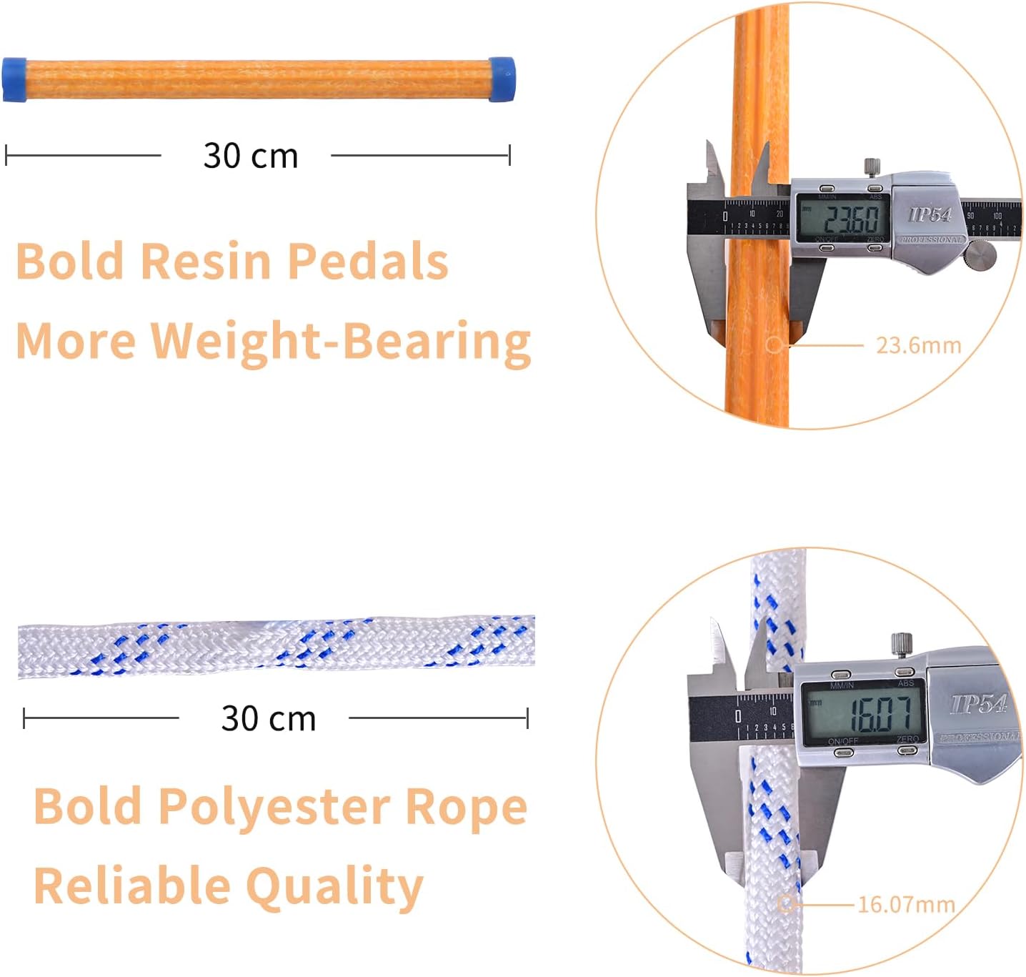 Emergency Fire Escape Ladder - 6.5FT Rope, Flame Resistant Safety Extension Ladder with 2 Hooks, Fast to Deploy Sturdy and Strong Portable and Reusable 2 Story,Weight Capacity up to 2000 Pounds