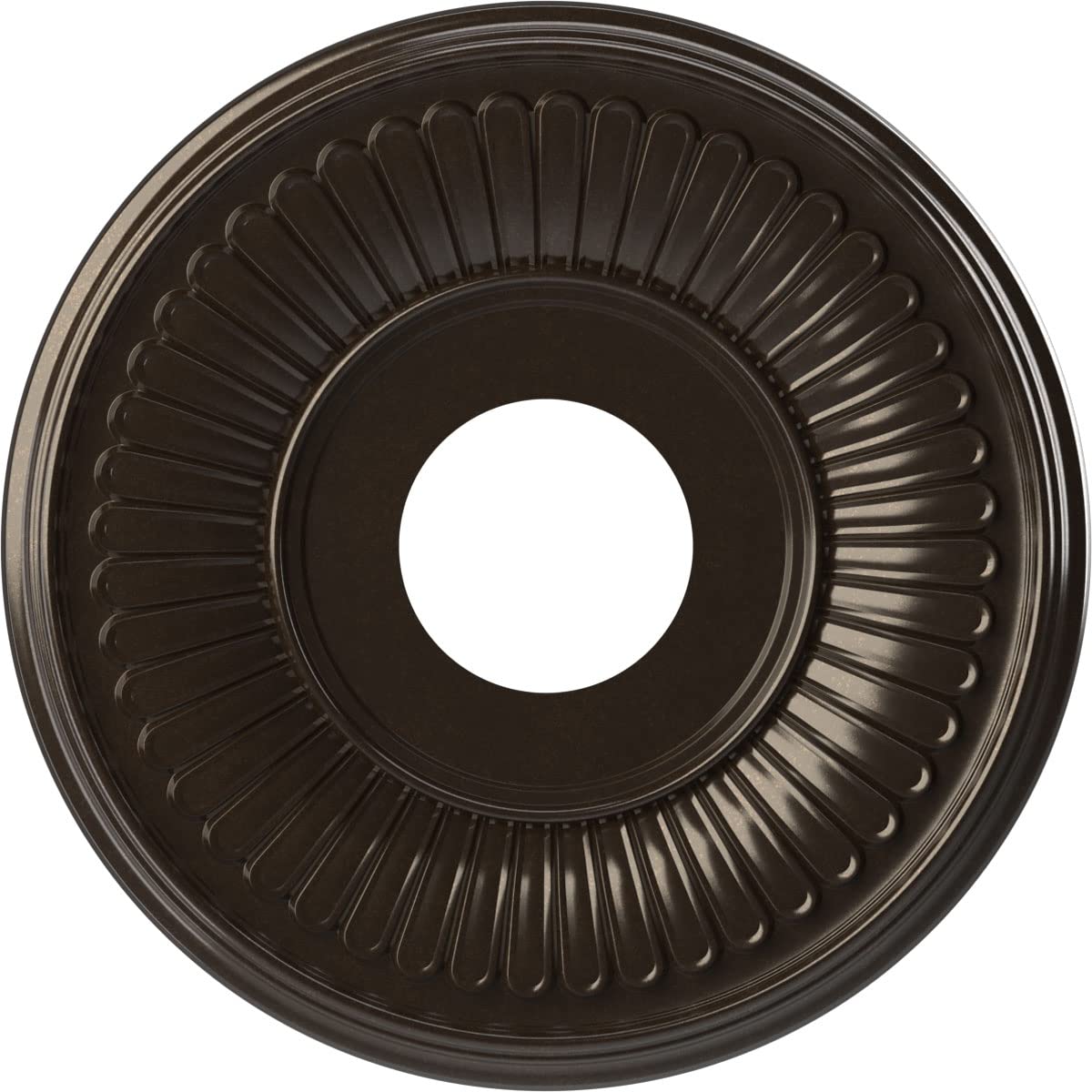 Ekena Millwork Cmp13Beeru Berkshire Thermoformed Pvc Ceiling Medallion (Fits Canopies Up To 5 3/4), 13Od X 3 1/2Id X 3/4P, Unive