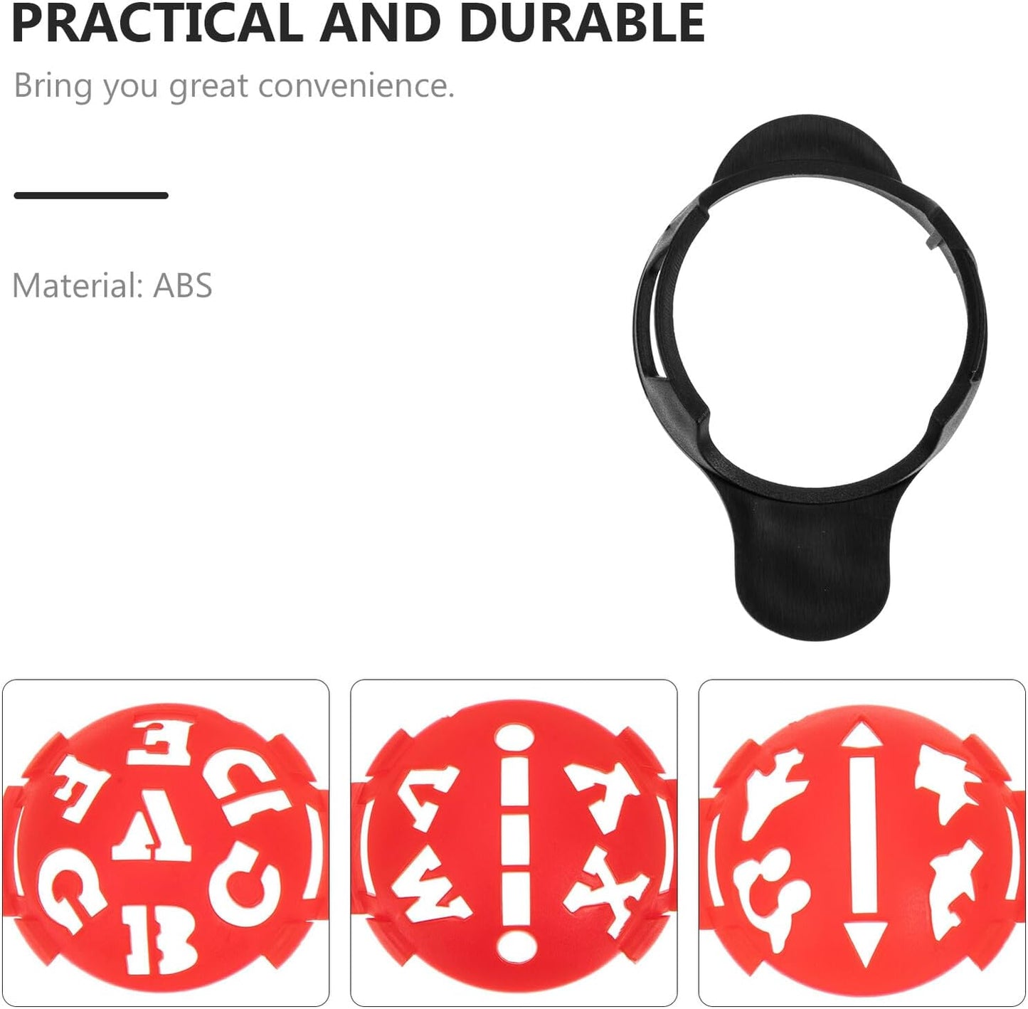 Golf Ball Line Maker with Multiple Pattern Stencils for Accurate Alignment and Swing Marking Use Golf Accessories for Outdoor Courses Includes Black and Red Markers