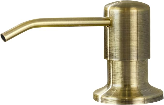 Soap Dispenser for Kitchen Sink, Built in Soap Lotion Dispenser with 17 OZ Bottle, Soap Pump Built in Countertop Under Sink, Green Bronze