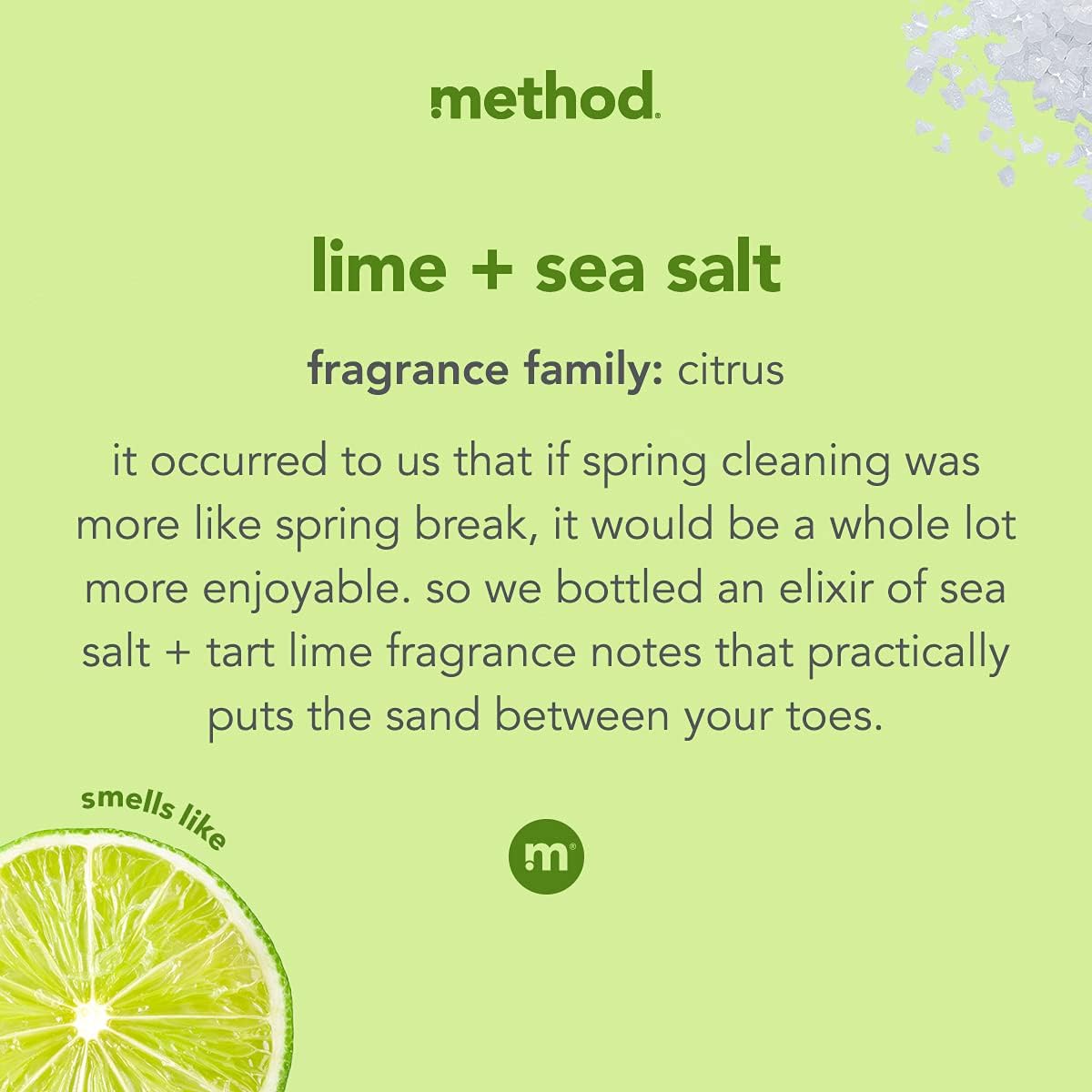 Method Gel Dish Soap, Lime + Sea Salt, Biodegradable Formula, Tough on Grease, 18 Fl Oz (Pack of 6)